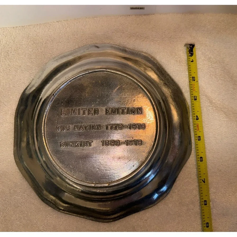 American‎ Heritage 1776 to1976 Limited Edition Pewter Plate Cantrell Collection